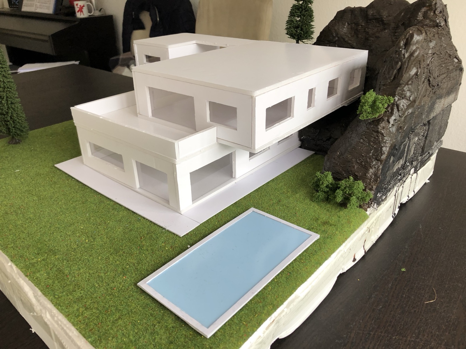 Vue plongeante, côté piscine